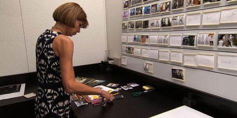 Vogue display board the september issue Anna Wintour Office, Work Office Ideas, January Fashion, The September Issue, David Letterman, Scene Fashion, Anna Wintour, Movie Fashion, Tough Love