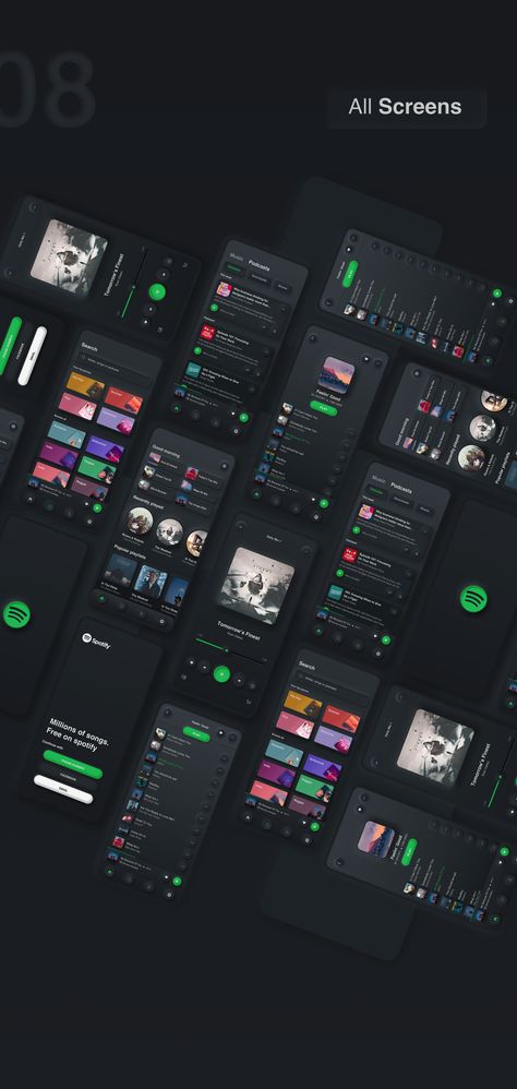 Spotify Neumorphism UI Redesign on Behance Neumorphism Ui, Spotify Design, Ui Design Trends, Yearbook Design, Sketch App, Web Ui Design, Dark Mode, Information Architecture, Ux Web Design