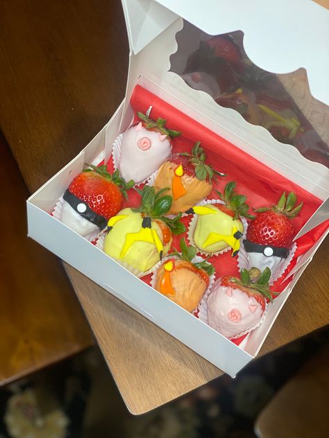 #chocolate #chocolatecoveredstrawberries #strawberry #strawberries #pokemon Chocolate Covered Strawberries, Side Hustle, Strawberries, Pokemon, Fruit, Baking, Pokémon