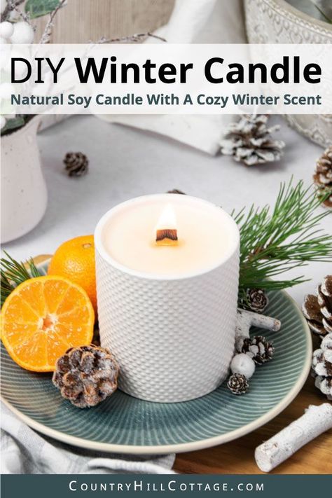 diy winter candle Candle Scent Ideas, Candle Scent Recipes, Candle Recipe, Candle Making Tutorial, Scent Recipes, Candle Scents Recipes, Winter Candles, Cozy Up Your Home, Diy Scent