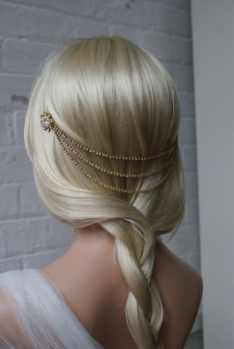 Braut Gold Headpiece with pearls - Bohemian Wedding Headpiece - Gold chain headpiece - Bridal or Bridesmaids Hair Accessory - 1920s Headpiece - UK ,  #1920s #Accessory #Bohemian #Braut #Bridal #Bridesmaids #chain Check more at http://www.bride.brideideas.space/braut-gold-headpiece-with-pearls-bohemian-wedding-headpiece-gold-chain-headpiece-bridal-or-bridesmaids-hair-accessory-1920s-headpiece-uk/ Bohemian Wedding Headpiece, Gold Headpiece Wedding, Bridal Hair Tiara, 1920s Headpiece, Chain Headpiece, Boho Styl, Gold Headpiece, Hair Chains, Bridesmaid Hair Accessories