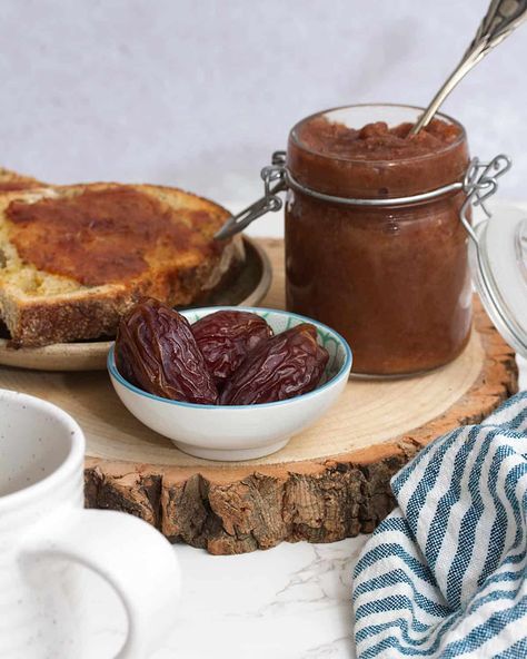 Date Jam, Vegan Grocery List, Nice Cream Recipe, Delicious Salad Dressings, Fresh Dates, Vegan Grocery, Date Recipes, Dessert Candles, Vegan Yogurt