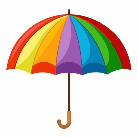 Umbrella Png, Umbrella Cartoon, Kids Schedule, Numbers For Kids, Classroom Crafts, Flash Cards, A Rainbow, Rainbow Colors, Premium Vector