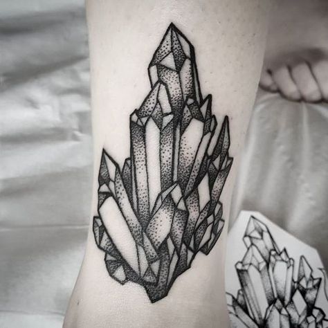 Snail Tattoo, Gem Tattoo, Crystal Tattoo, Tattoo Arm, The Dark Crystal, Trendy Tattoos, Blackwork Tattoo, A Tattoo, Tattoos With Meaning