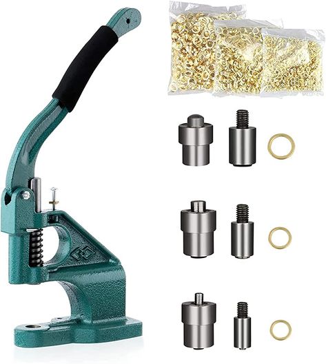 Dyna-Living Grommet Press Kit Eyelet Punch Kit Handheld Hole Punch Machine Heavy Duty Eyelet Hand Press Eye Grommet Machine Tool Manual Puncher with 3 Dies and 1500pcs Golden Grommets 6/10/12mm : Amazon.co.uk: DIY & Tools Grommet Machine, Eyelets & Grommets, Press Kit, Machine Tools, Hole Punch, Diy Tools, Shop Signs, Heavy Duty, 10 Things