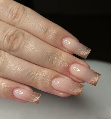 Cateyes French Nails, Nude Cats Eye Nails, Cat Eye French Tips Nails, Nude Cat Eye Nails Design, Tan Cat Eye Nails, Cat Eye French Tip Nails Square, Coffin Cat Eye Nails, Fall Cat Eye Nails 2024, Cat Eye Nails Square