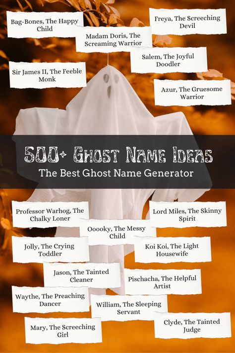 Ghost Names List, Ghost Names, Forest Names, Gooey Louie, Hungry Children, Witch Stuff, Ghost Cartoon, Instagram Names, Kids Laughing