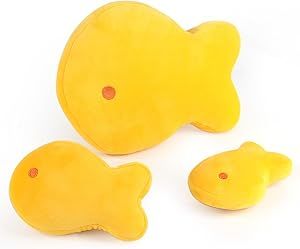 BenBen Goldfish Plush Toys, Set of 3, Goldfish Cracker Plushies, 11.5”, 8.75” and 7” Cute Gold Fish Stuffed Animal, Kawaii Food Plush, Fun Decorative Pillows for Room Décor Goldfish Plush, Cute Gold Fish, Primary Montessori, Fish Stuffed Animal, Food Plush, Fish Plush, Gold Fish, Kawaii Food, Plush Animals