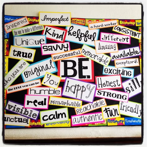 Be Bulletin Board for my 5th grade class! Be Bulletin Board Ideas, Habit 1 Be Proactive Bulletin Boards, New Semester Bulletin Board, Be Bulletin Board, Reading Bulletin Boards, Counselor Office, Church Bulletin Boards, Library Bulletin Boards, Back To School Bulletin Boards