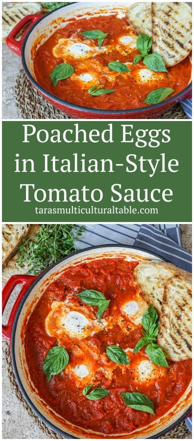 Poached Eggs in Italian-Style Tomato Sauce and 20-Minute Italian Cookbook Review - Tara's Multicultural Table Eggs In Purgatory, Italian Cookbook, Breaded Chicken Cutlets, Italian Tomato Sauce, Best Dinner Recipes, Easy Weeknight Dinners, Dinner Dishes, Poached Eggs, Light Recipes