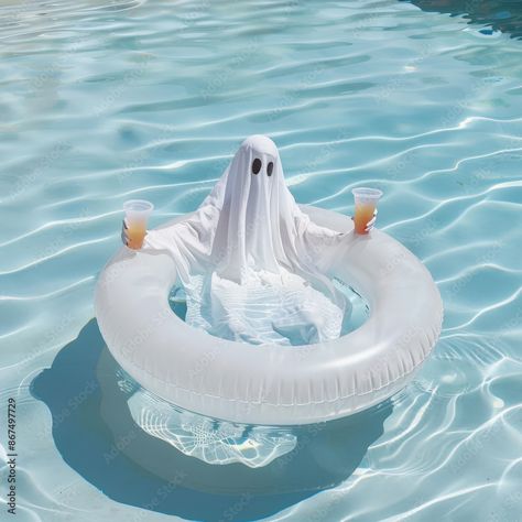 Halloween Pool Party, Empty Pool, Summer Halloween, Halloween Party Diy, Creative Content, Halloween Inspo, Halloween 2024, Matte Painting, Party Diy