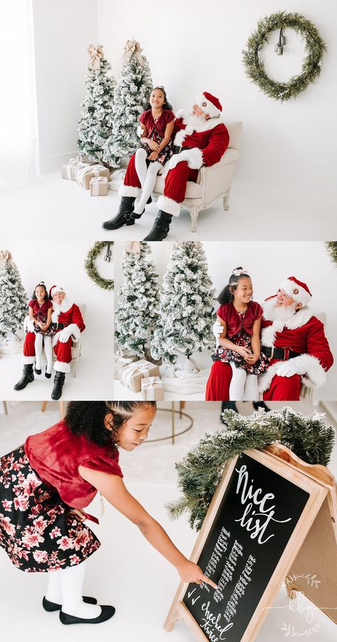 All White Santa Session, Christmas Santa Mini Session, Pictures With Santa Ideas Mini Sessions, Christmas In July Mini Sessions, Santa Studio Sessions, Santa Minis Photography, Studio Santa Mini Sessions, Indoor Santa Mini Sessions, Santa Photoshoot Mini Sessions Outside