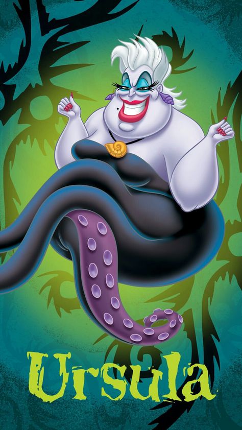 Ursula (The Little Mermaid) Bedroom Anime, Little Mermaid Characters, Anime Club, Disney Sleeve, Evil Disney, Dark Disney, Disney Villains Art, Disney Artwork, Disney Colors