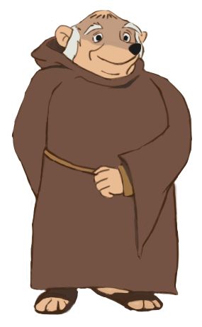 Friar Tuck - Robin Hood Robin Hood Character Art, Robin Hood Art Character Design, Friar Tuck Robin Hood, Disney Robin Hood Fanart, Robin Hood Cartoon, Robin Hood Illustration Vintage, Movies Animated, Friar Tuck, Ken Anderson