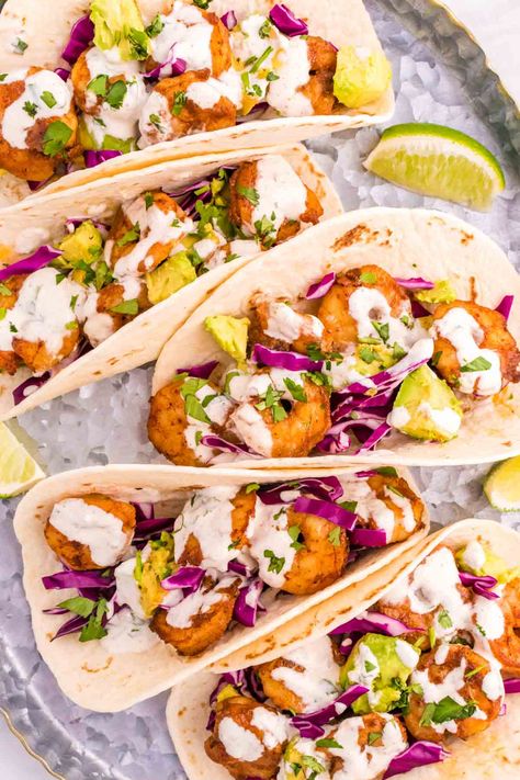 Mongolian Shrimp, Copycat Big Mac Sauce, Shrimp Cabbage, Copycat Big Mac, Lime Shrimp Tacos, Tasty Tacos Recipe, Cilantro Lime Shrimp Tacos, Smash Burger Tacos, Ground Chicken Tacos