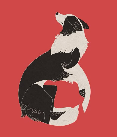 Border Collie Painting, Collie Painting, Border Collie Art, Dog Portraits Art, Geometric Dog, 강아지 그림, Geometric Border, Border Collie Dog, Dog Poster