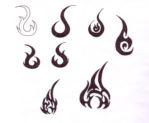 tribaldesign - DeviantArt Flame Tattoo, Small Chest Tattoos, Cool Symbols, Bull Tattoos, Flame Tattoos, Fire Tattoo, Flame Art, Cute Tiny Tattoos, Heart Tattoo Designs