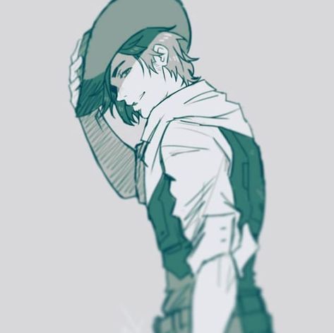 Guy With Hat Drawing Reference, Cowboy Tipping Hat Reference, Cowboy Hat Pose Reference, Cowboy Hat Art Reference, Cowboy Holding Hat, Cowboy Base Drawing, Cowboy Hat Reference Drawing, Cowboy Fanart Oc, Cowboy Anime Guy