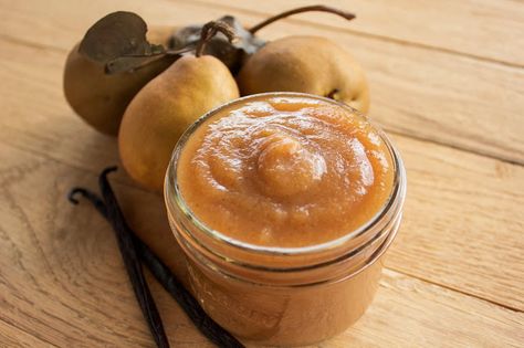 Vanilla Honey Pear Sauce: pears, vanilla beans or vanilla extract, and honey. Pear Sauce, From Scratch Recipes, Pear Butter, Vanilla Honey, Scratch Recipes, Sliced Pears, Butter Beans, Apple Butter, Jams & Jellies