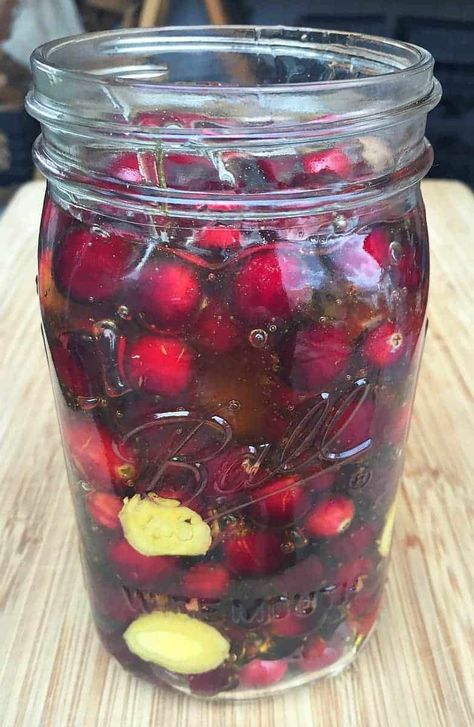 Fermented Honey Cranberries, Honey Fermenting, Witch Treats, Fermented Cranberries, Raw Honey Recipes, Thanksgiving Cranberry Sauce, Probiotic Recipes, Fermented Fruit, Thanksgiving Cranberry