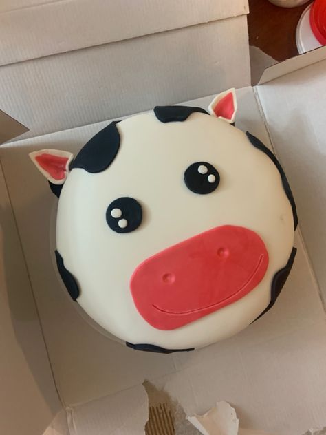 Cute Cow Birthday Cakes, Easy Cow Print Cake, Cute Cow Cake Ideas, Fluffy Cow Birthday Cake, Easy Cow Cake Ideas, Simple Cow Cake Ideas, Simple Fondant Cake, Gorgeous Desserts, Cakes Aesthetic