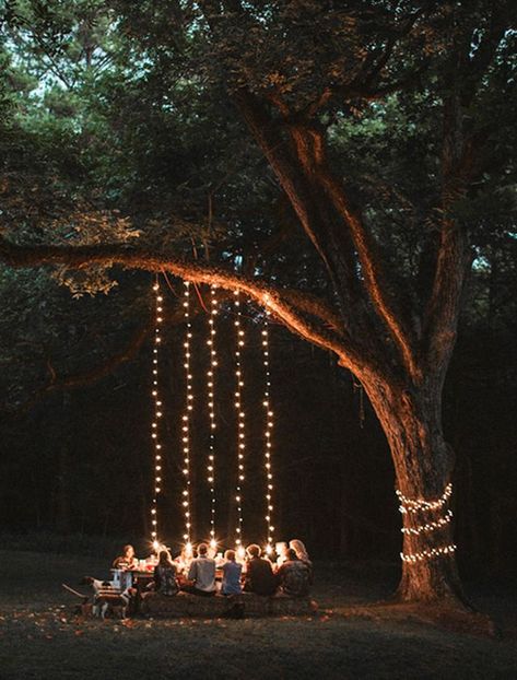 Currently Crushing On. | How Sweet It Is | Bloglovin’ Lights Hanging, Budget Patio, Outdoor Dinner, Diy Backyard Landscaping, Small Yard, Diy Landscaping, Small Backyard Landscaping, Garden Lighting, Small Backyard