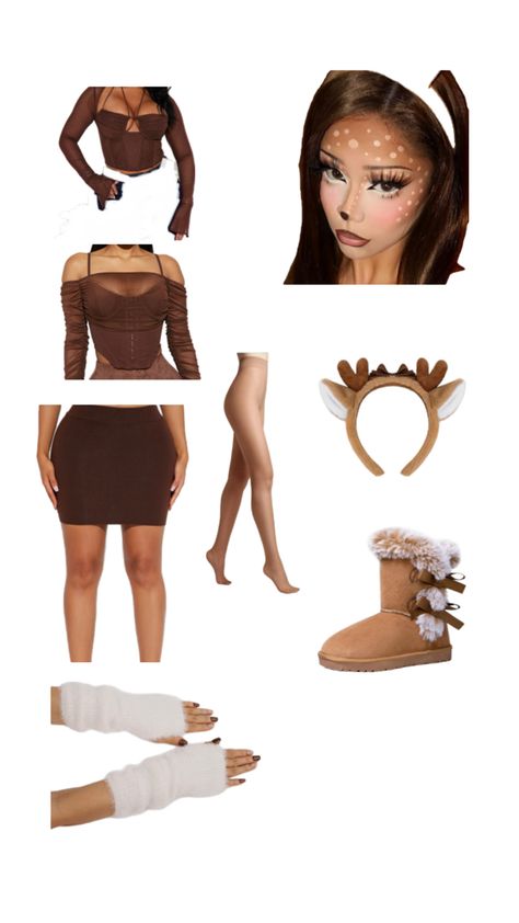 Bambi Costume, Halloween Makeup Pretty, Pretty Halloween Costumes, Cute Couple Halloween Costumes, Trendy Halloween Costumes, Halloween Costume Outfits, Halloween Inspo, Trendy Halloween, Cute Halloween Costumes