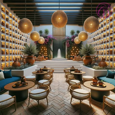 1️⃣, 2️⃣, 3️⃣, or 4️⃣❓My @giLherrera twist of a Modern Mexican Hacienda Lobby Bar with a touch of Tulum/Cabo Vibez〰️🇲🇽 (I LOVE breeze block, do you?) . At CoLores Decor Our team is constantly experimenting with textures & “WOW” styles for a UNIQUE statement design for any room…Introducing TOP 🇲🇽 MeXican Artisan Design & CATAPULTING our culture’s Talent through the vision of our founder, GiL Herrera @giLherrera ♥️ . You think you know MeXican Artisan Design, but you have NO IDEA how PASSIONATE... Modern Mexican Restaurant Design, Maximalist Cafe, Mexican Bar Ideas, Interior Design Mexico, Modern Mexican Hacienda, Mexican Interior Design Modern, Mexican Restaurants Interior, Boho Restaurant, Modern Mexican Decor