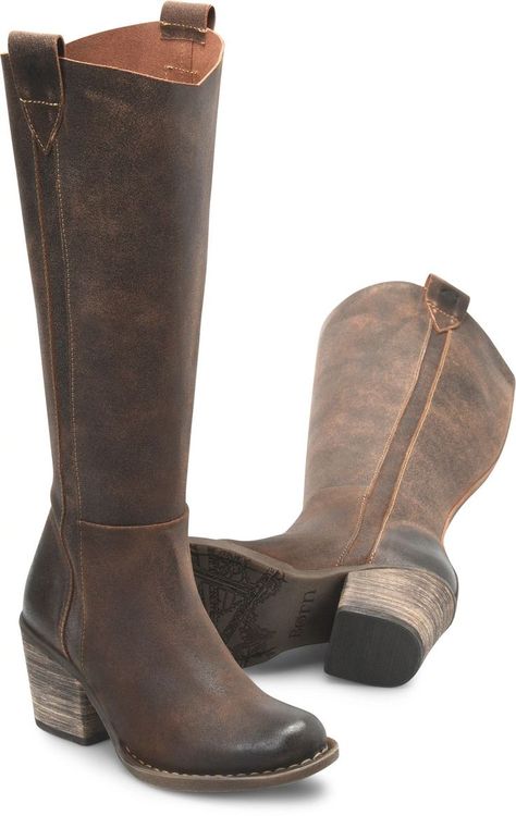 Born Girls's 'Avery' Tall Boots Shoe in Rust Cinn Stick Classic Born Boots Outfit, Beth Dutton Boots, Women’s Boots, Grunge Cowgirl Outfits, Western Ankle Boots Outfit, Free Bird Boots, Black Western Boots Outfit, White Western Boots Outfit, Cute Fall Boots