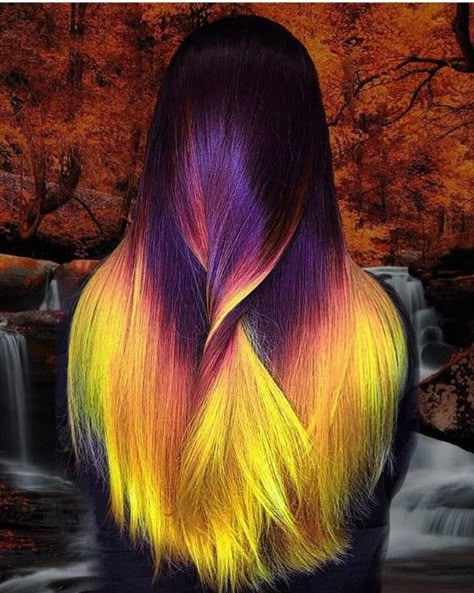 Here are 10 looks and videos we loved during the week of November 5-11. Shades Background, Yellow Hair Color, Long Hair Highlights, Amazing Hairstyles, Creative Hair Color, Rainbow Hair Color, Multicolored Hair, Beautiful Hair Color, Awesome Hair