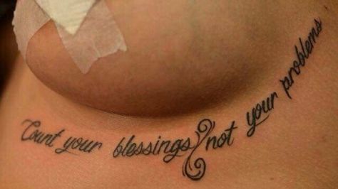 Side Rib Tattoos, Underboob Tattoos, Tattoos Words, Tattoos On Side Ribs, Meaning Tattoos, Inspiring Tattoos, Faith Tattoo, Future Tattoo Ideas, Quote Tattoo