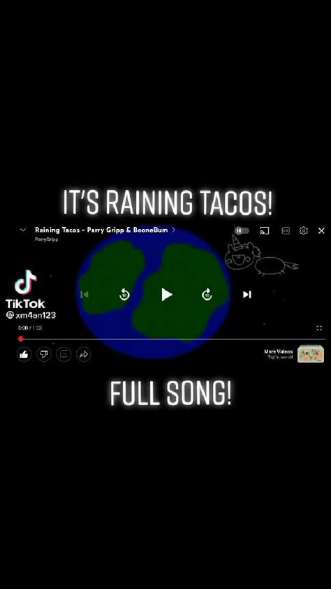 Its Raining Tacos Song, Raining Tacos, Dinosaur Sketch, Speed Up Songs, Videos De Risa, Funny Music, Funny Tiktoks, Cool Videos, Music Humor