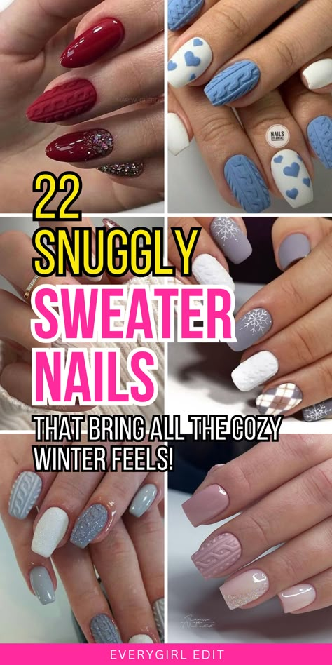 sweater nails, sweater nail designs, sweater nail art, sweater nail ideas, sweater nail inspo, christmas sweater nails, sweater nails 2024, sweater nail designs 2024, sweater nails 2025, sweater nail designs 2025. Sweater Nails White, Nail Designs Sweater, Sweater Nails Short, Sweater Nails Pink, Red Sweater Nails, Short Sweater Nails, White Sweater Nails, Pink Sweater Nails, Sweater Nail Ideas