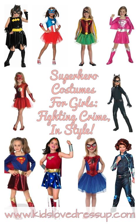 Diy Superhero Costume For Girls Kids, Superhero Women Costumes, Superhero Costumes For Girls, Wonder Woman Costume Girl, Girls Superhero Costume, Maleficent Costume Kids, Girl Superhero Costumes, Diy Superhero Costume, Superhero Dress Up