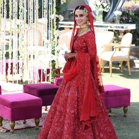 Lehenga Color Combinations, Bridal Lehenga Design, Best Bridal Lehenga, Red Bridal Dress, Bridal Lehenga Designs, Latest Bridal Lehenga, Lehenga Design, Wedding Lehenga Designs, Iqra Aziz