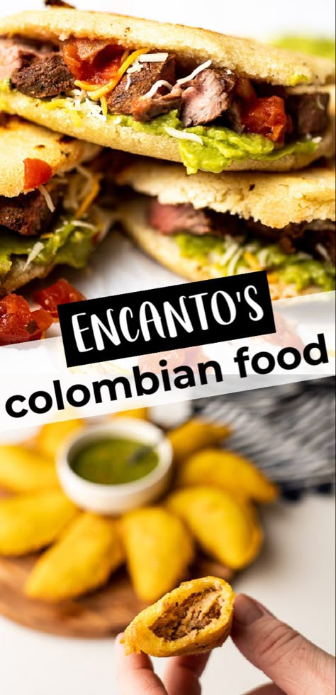 Colombian Patacones and Empanadas Encanto Food Recipes, Colombian Food For Party, Encanto Dinner Ideas, Encanto Themed Dinner, Encanto Birthday Food, Encanto Dinner And A Movie, Encanto Movie Night Food, Encanto Themed Food, Encanto Recipes