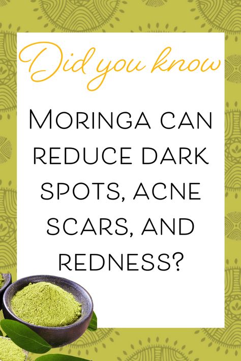 Moringa is made of dried moringa powder leaves. Its high amount of vitamin C and antioxidants can help treat your skin concerns #healskin #skincare #beautyroutine #naturalbeauty #organicbeauty #dryskin #eczema #gonatural #glowingskin #migsoap #MIG #greenbeautyblogger #conquer #loved #moringa #moringafacemask #moringarecipe #diyfacemask #diynatural #beautydiy #naturalbeauty #veganbeauty Moringa Face Mask, Neck Wrinkles Remedies, Benefits Of Moringa Powder, Homemade Hair Growth Serum, Powder Face Mask, Moringa Recipes, Wrinkles Remedies, Benefits Of Moringa, Beauty Enhancement