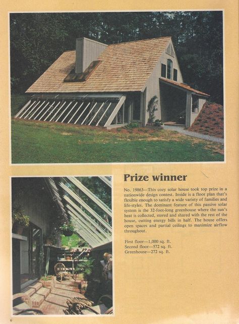 Solar House Plans, Earth Sheltered Homes, Earthship Home, Passive Solar Design, Earth Sheltered, Solar Design, Vintage House Plans, Passive Solar, Cob House