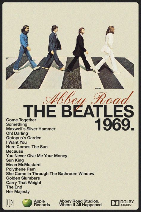 The Beatles Vintage Poster, Beatles Tour Poster, The Beatles Room Decor, Cinema Posters Vintage, The Beatles Poster Aesthetic, Abbey Road Poster, Band Poster Art, Beatles Room, Logo Poster Design