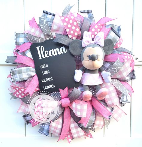 Baby boy wreath