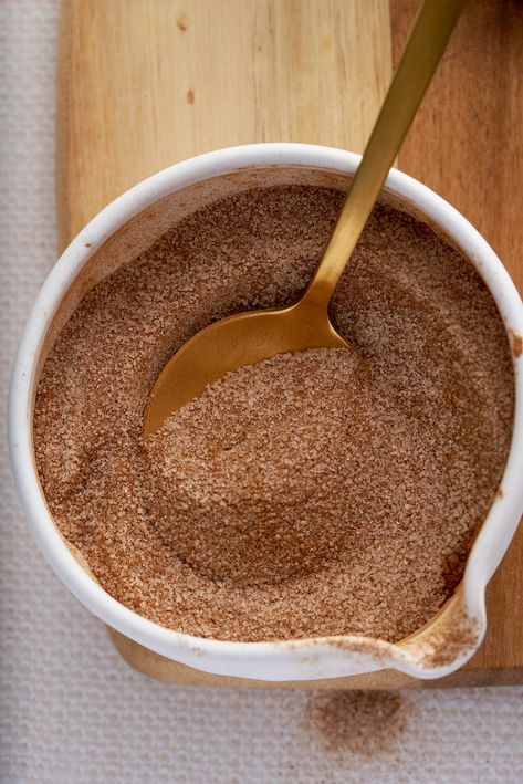 This cinnamon sugar is quick to whip up at home in a few easy steps. It provides the perfect ratio of cinnamon and sugar that you can use in a variety of ways. Cinnamon And Sugar Mixture Recipe, Cinnamon Aesthetic, Cinnamon Sugar Recipes, Mixture Recipe, Food Tiktok, Homemade Seasoning, Sweet Potato Pancakes, Homemade Spice Blends, Pumpkin Waffles