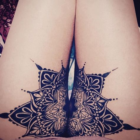 Maria Brink's 19 Tattoos & Meanings | Steal Her Style Tattoo Near Crotch, Inner Thigh Tattoos, Geometric Tattoo Leg, Maria Tattoo, Mandala Thigh Tattoo, Tattoo Diy, Hip Thigh Tattoos, Maria Brink, Tattoo Leg