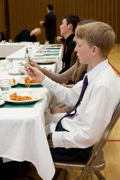 Tonight for mutual we hosted an etiquette dinner.  The youth came dressed in their Sunday best.  We started by teaching the men how to go... Etiquette Dinner Lds Youth, Youth Ice Breakers, Pioneer Day Activities, Etiquette Dinner, Manners Activities, Lds Young Women Activities, Mutual Activities, Manners For Kids, Lds Yw