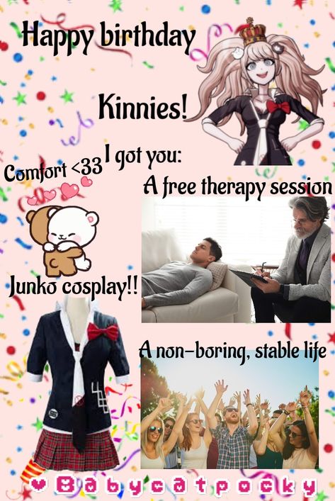 Junko Kinnie Bingo, Junko Kinnie, Enoshima Junko, Kinnie Bingo, Kin List, Ur Mom, Real Real, Danganronpa 3, Happy Bday