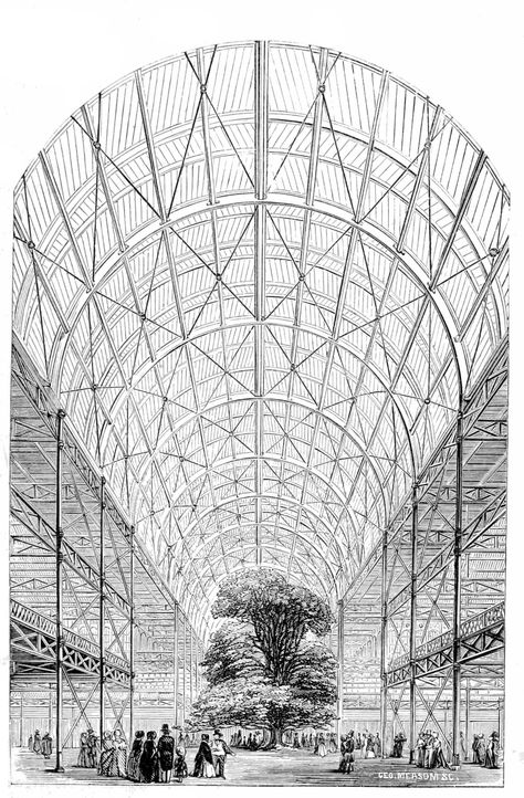 Arcade Architecture, Building On Fire, History Of Architecture, Palace Architecture, The Crystal Palace, Free Online Library, Palace London, New Architecture, London Architecture