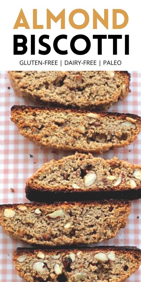 Desserts Thanksgiving Easy, Biscotti Gluten Free Recipe, Gluten Free Biscotti Easy, Paleo Biscotti Recipe, Gluten Free Almond Biscotti Recipe, Grain Free Biscotti, Almond Flour Biscotti Gluten Free, Healthy Biscotti, Gluten And Dairy Free Biscotti