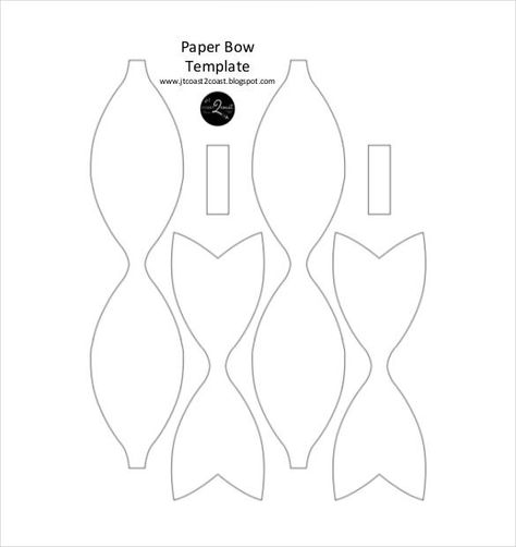 10+ Paper Bow Templates – Free Sample, Example, Format Download! | Free & Premium Templates Paper Bow Template, Christmas Bow Ideas, Cricut Hair Bows, Felt Bow Tutorial, Paper Bows Diy, Bow Tie Template, Ribbon Template, Hair Bow Templates, Paper Flower Templates Pdf