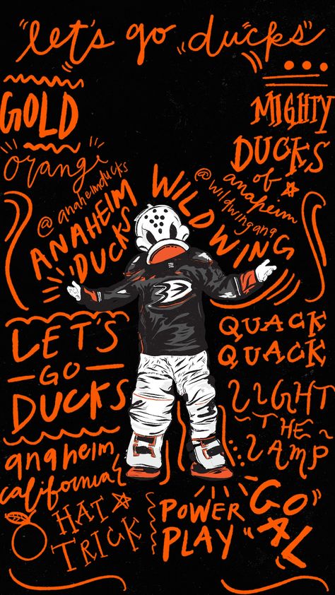 Nhl Poster, Ducks Aesthetic, Hockey Wallpaper, Anaheim Ducks Hockey, Seasonal Wallpaper, Western Clipart, Trevor Zegras, Nhl Wallpaper, Hockey Posters