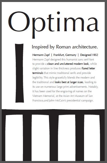 Optima Sans-serif Humanist  1954 Hermann Zapf Poster by Danica Chan Humanist Typeface, Optima Font, Hermann Zapf, Essay Intro, Research Paper Outline, Essay Template, Paragraph Essay, Drawing Websites, Sample Essay