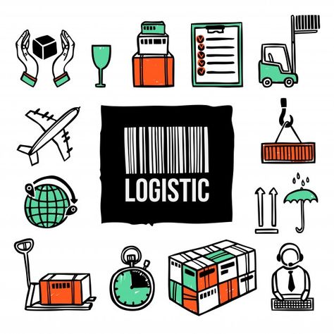 Supply Chain Logistics, Free Icon Set, Hand Drawn Icons, Car Icons, Amazon Fba, Graphic Editing, Icon Set Vector, Set Free, Fjallraven Kanken